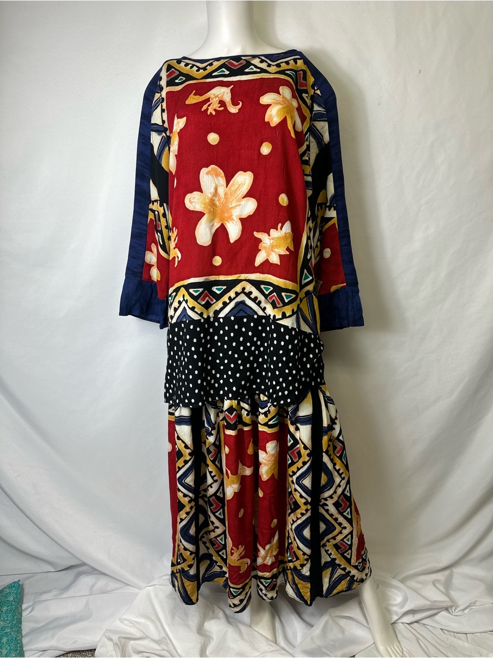 VINTAGE CAROL LITTLE BRAND SIZE 14 SKIRT SET Multicolored 100% Rayon